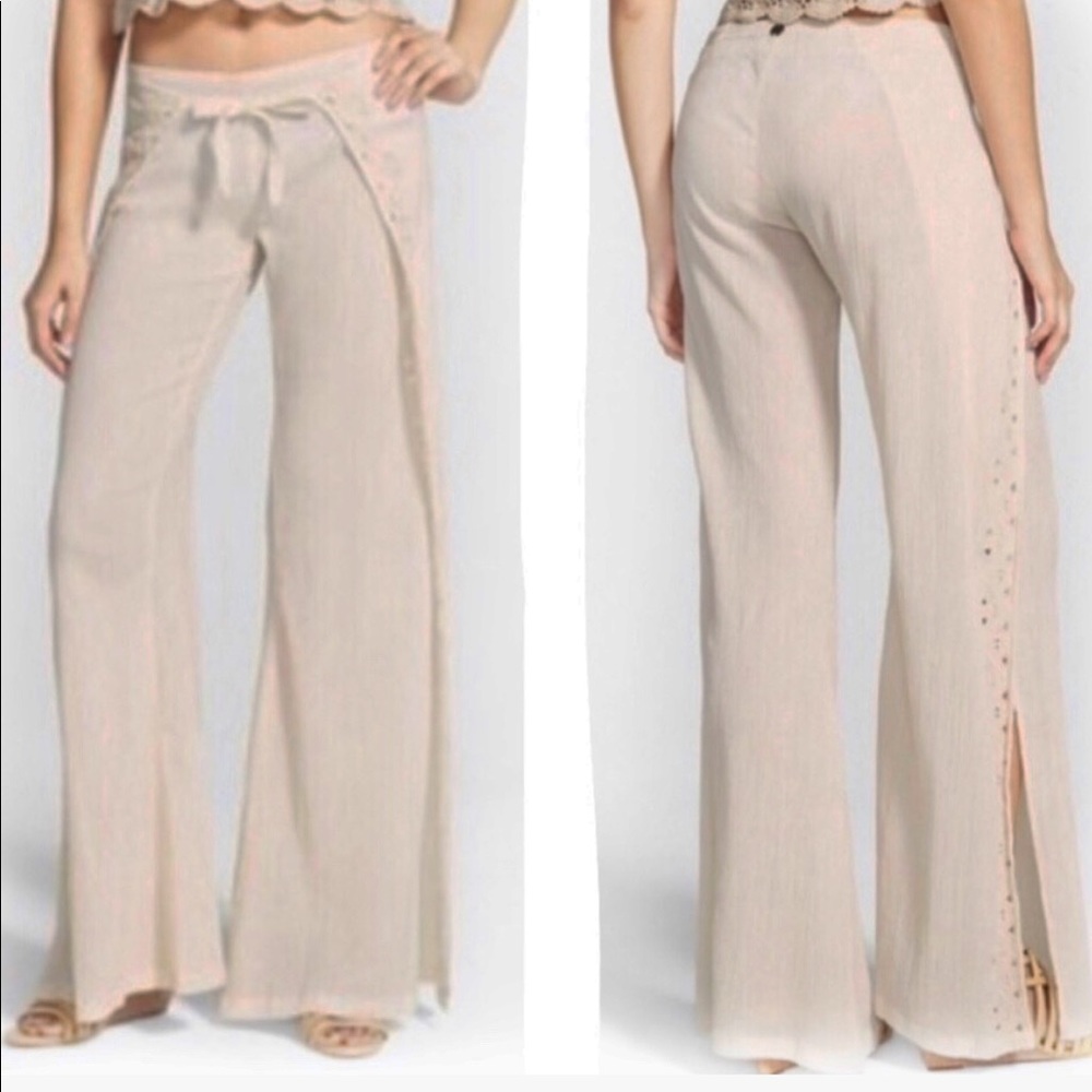 BILLABONG  Ivory beach palazzo pants M